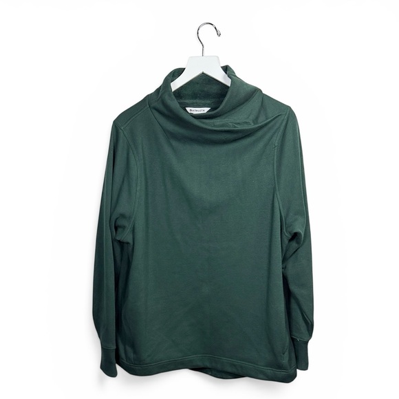 Athleta Cozy Karma Twist Neck Sweatshirt 
In Emerald Green W2226 Plus Size 1X - Picture 2 of 10